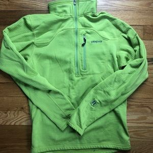 Lime green Patagonia base layer top men’s xs